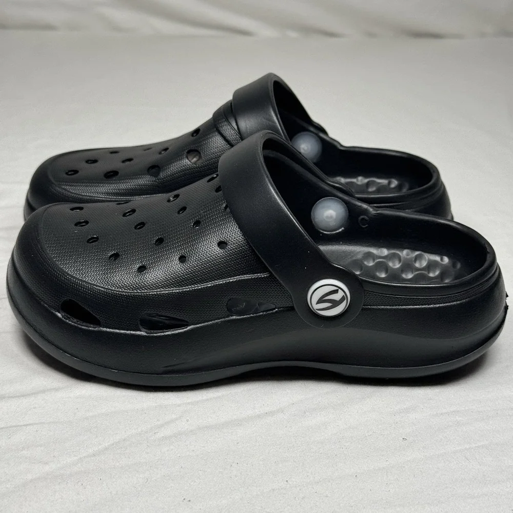 Kids Black Clogs Size 11 Toddler Slip On‎ Sandals Charms Lightweight Shoes